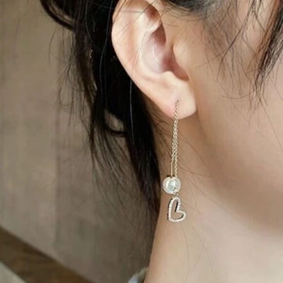 Heart threader earrings #25 - Picture 2 of 6